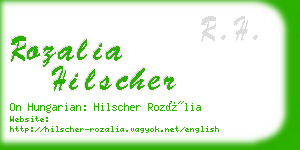 rozalia hilscher business card